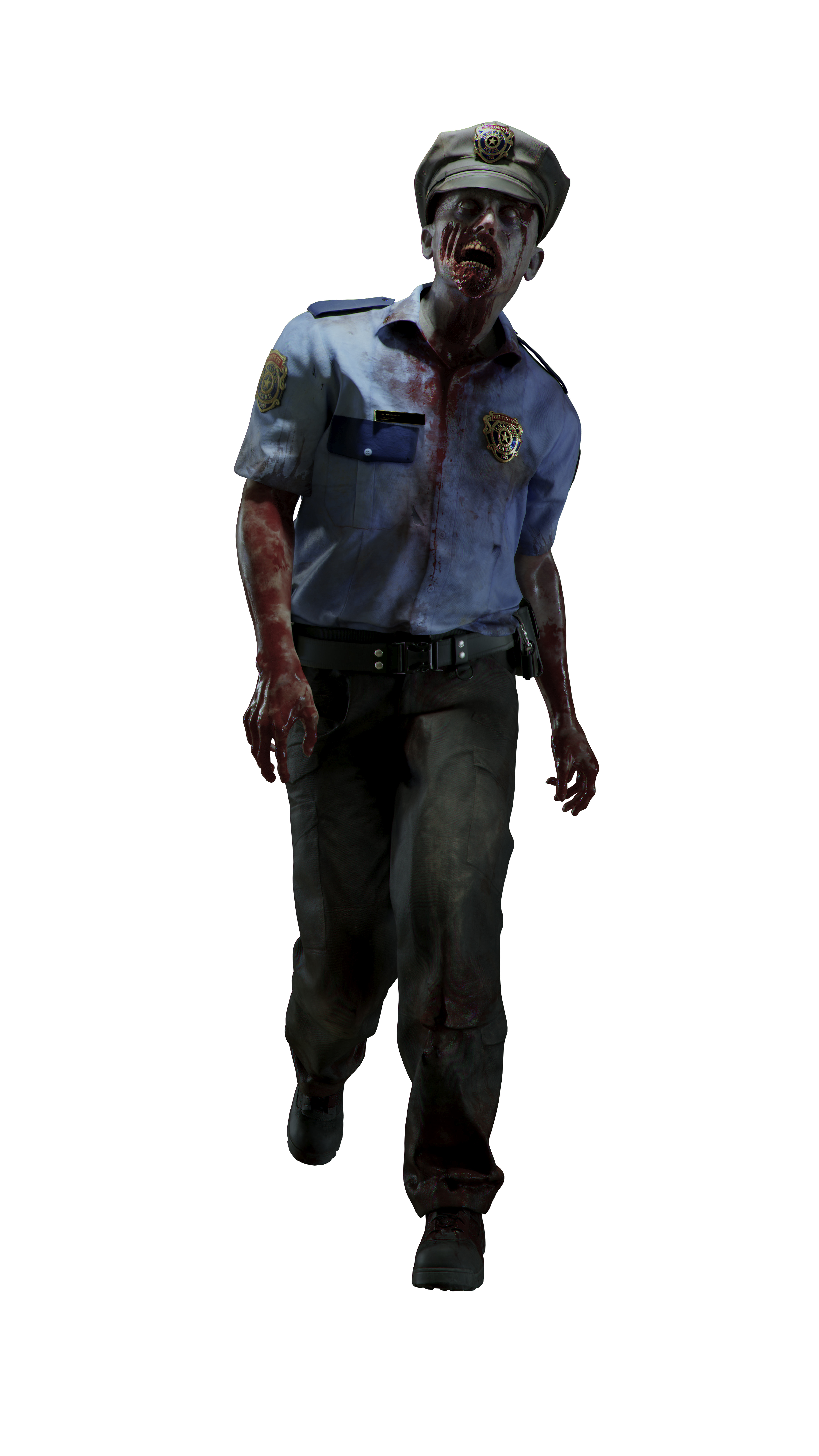 Policier zombie.