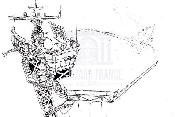 Illustration de la tour de l'héliport (vue d'en haut)